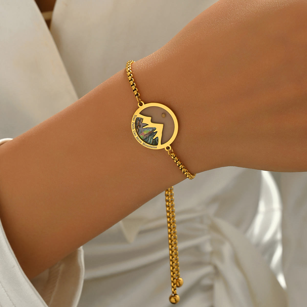 2-Color Mustard Seed & Mountain Bracelet