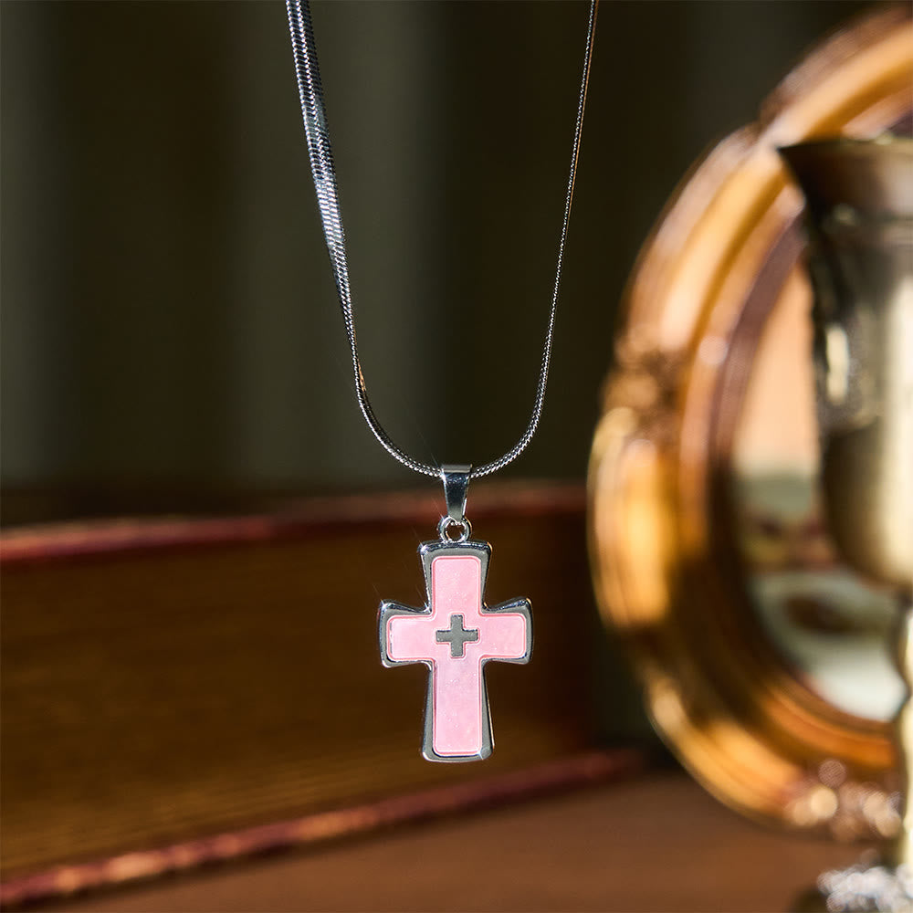 Double-Cross Two-Color Necklace