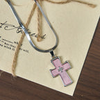 Double-Cross Two-Color Necklace