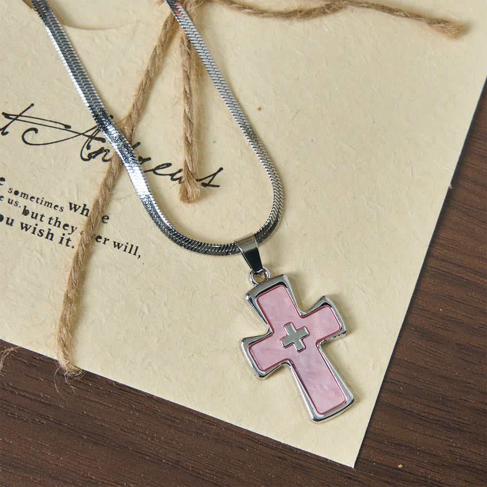 Double-Cross Two-Color Necklace