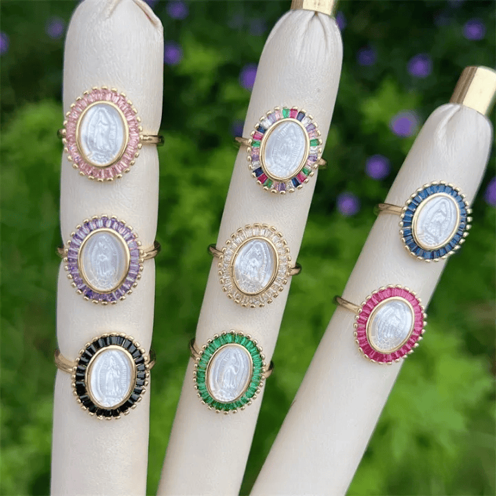 Multi-Tone Zircon Our Lady Ring