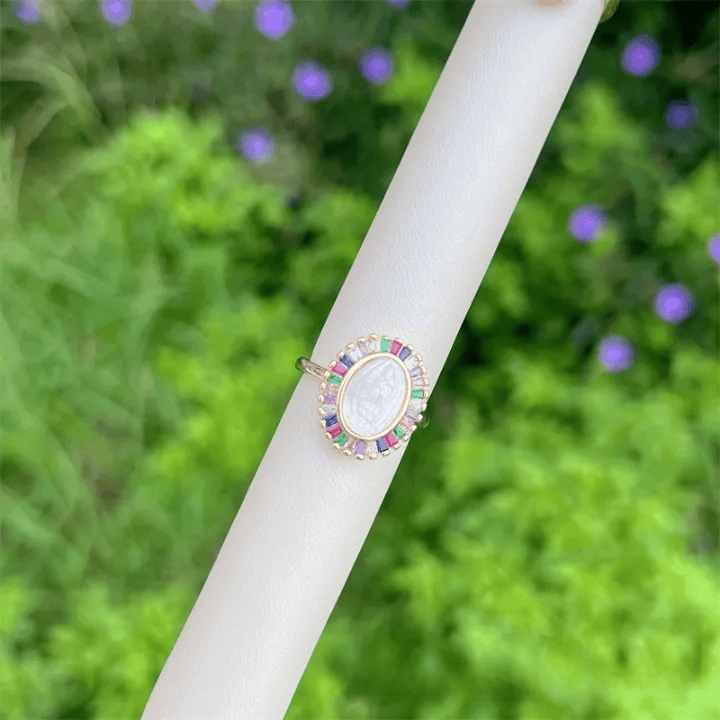 Multi-Tone Zircon Our Lady Ring
