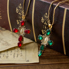Luminous Our Lady Cross with Zircon Necklace