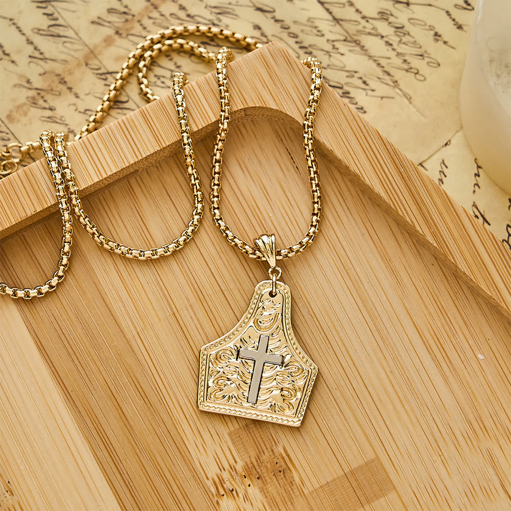 Ornate Cross Pendant Necklace