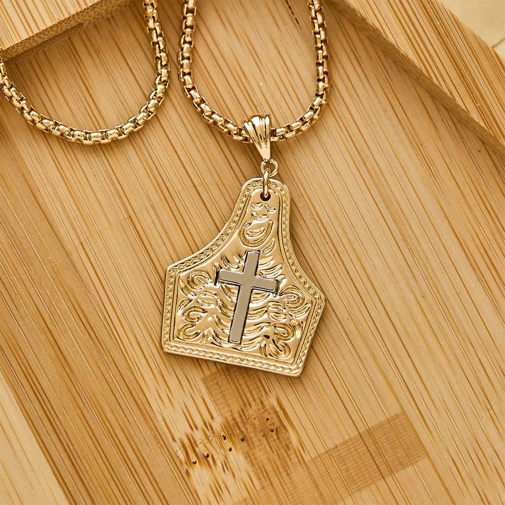 Ornate Cross Pendant Necklace
