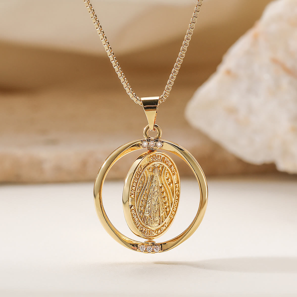 Rotating Our Lady of Aparecida Necklace