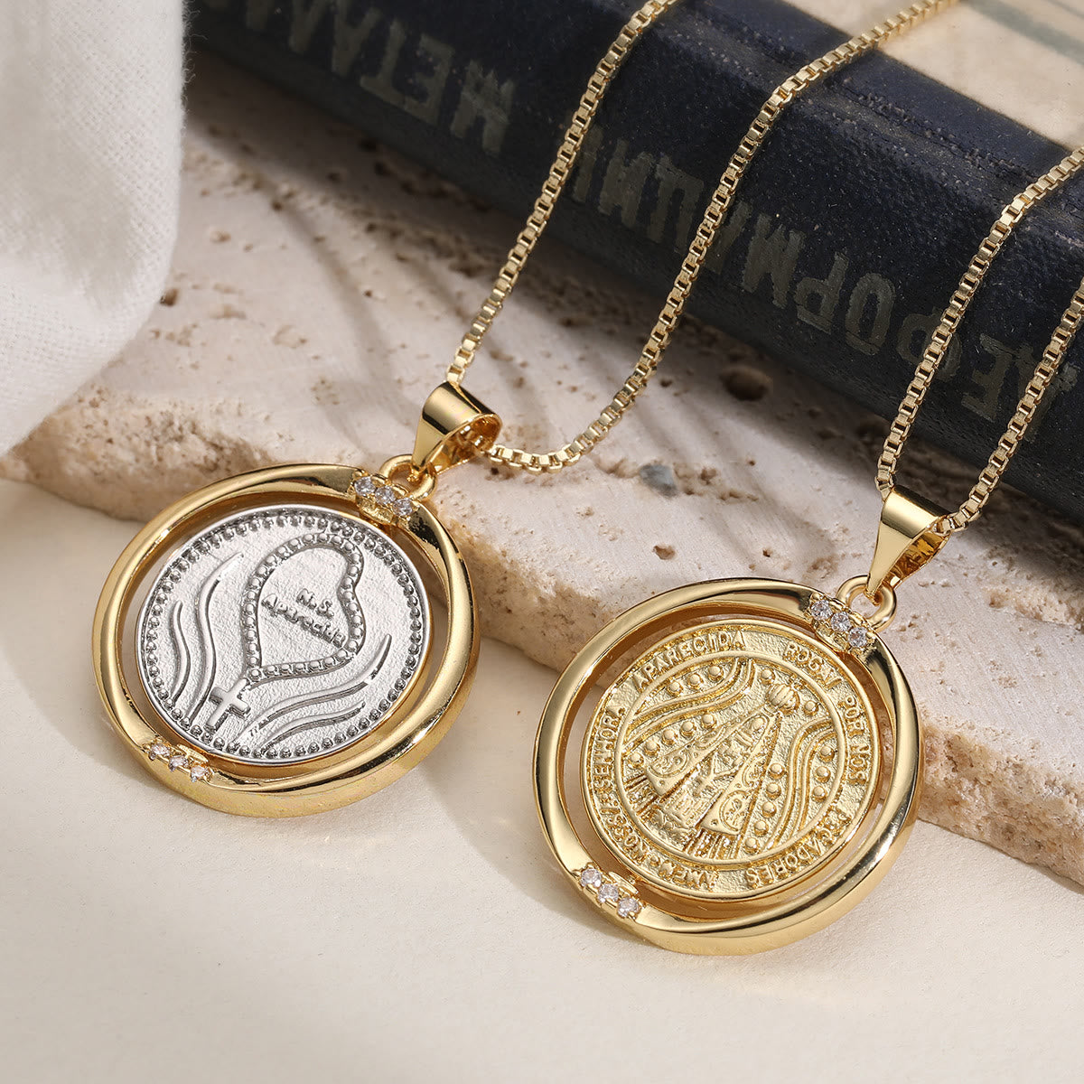 Rotating Our Lady of Aparecida Necklace