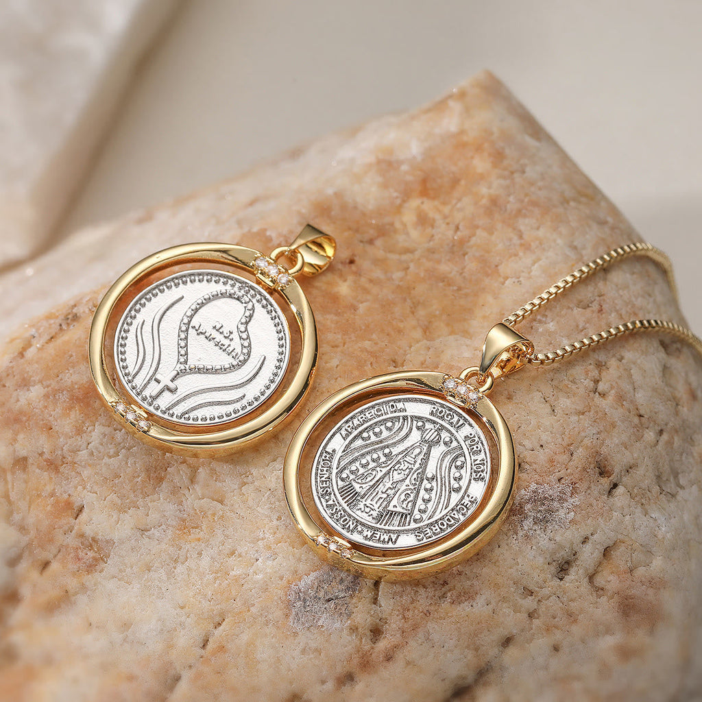 Rotating Our Lady of Aparecida Necklace