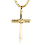Baseball Motif Cross Pendant