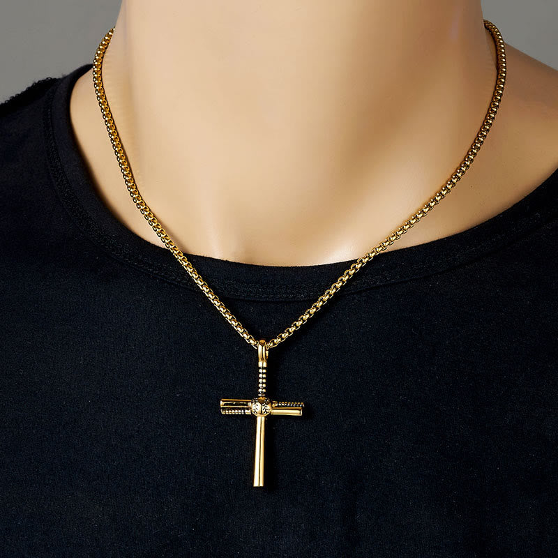 Baseball Motif Cross Pendant