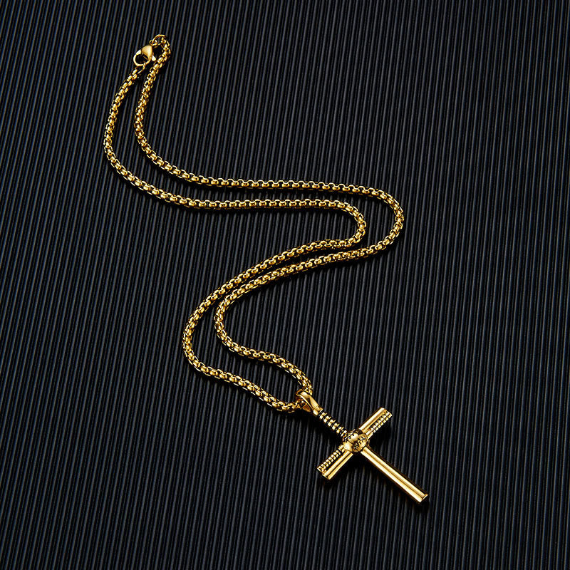 Baseball Motif Cross Pendant