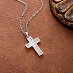 Sparkling Zircon Cross Pendant Necklace