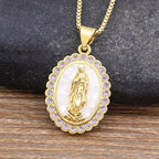 Soft-Hued Our Lady Necklace
