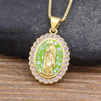 Soft-Hued Our Lady Necklace