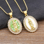 Soft-Hued Our Lady Necklace