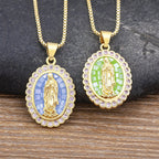 Soft-Hued Our Lady Necklace