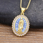 Soft-Hued Our Lady Necklace