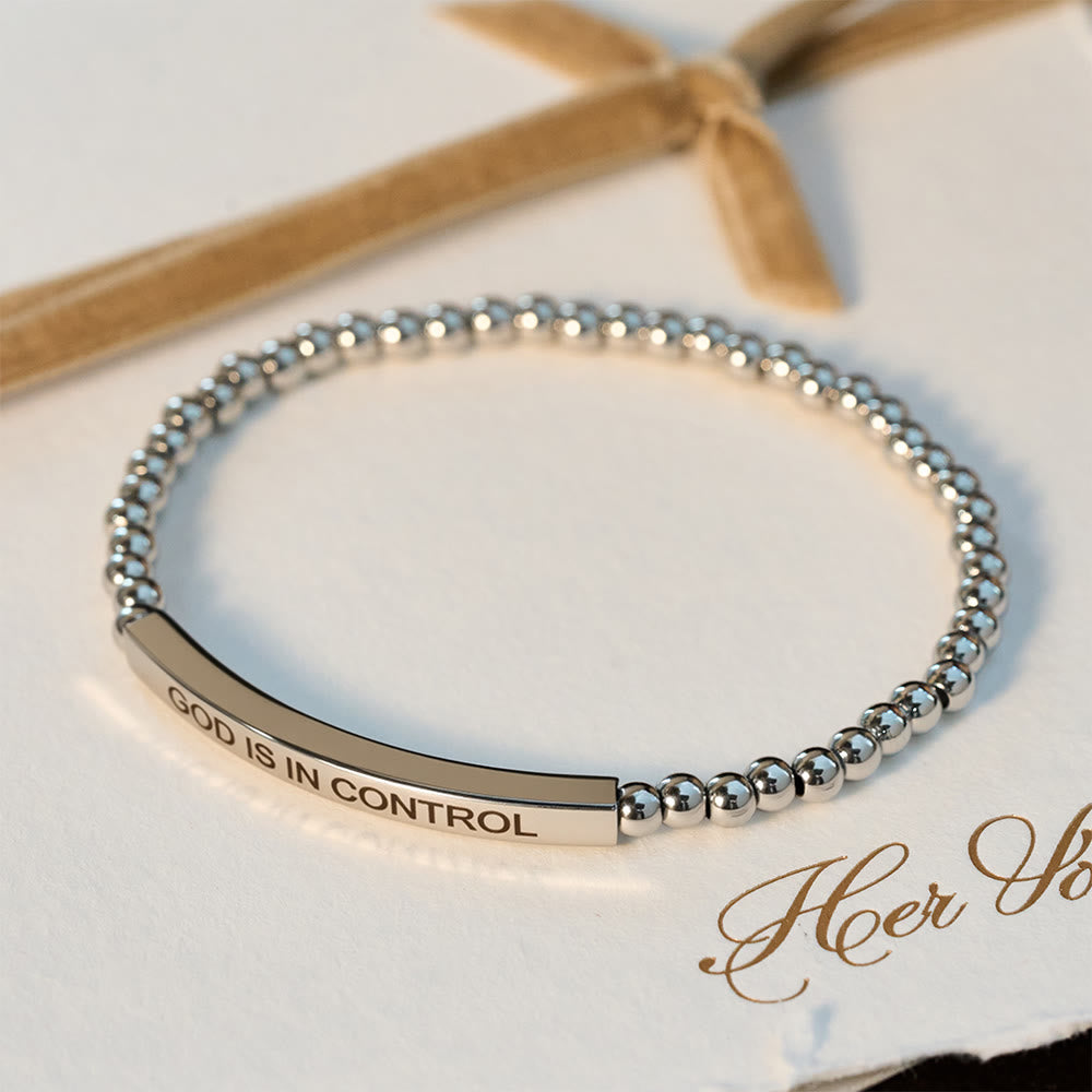 GOD IS IN CONTROL Beaded Bracelet
