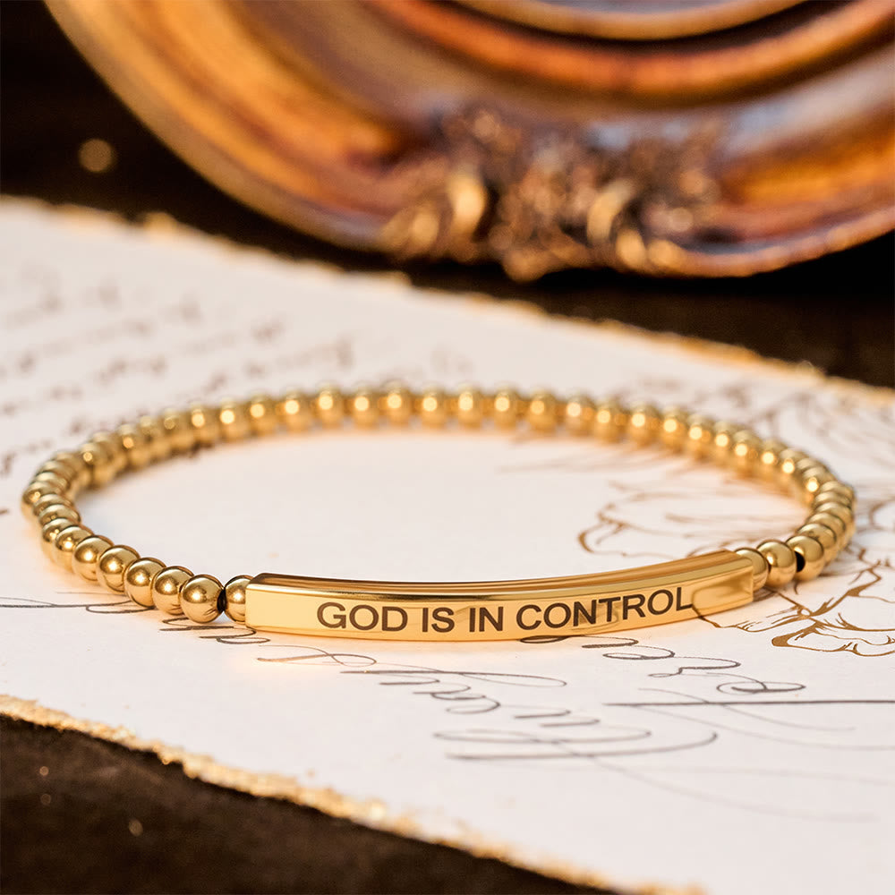 GOD IS IN CONTROL Beaded Bracelet