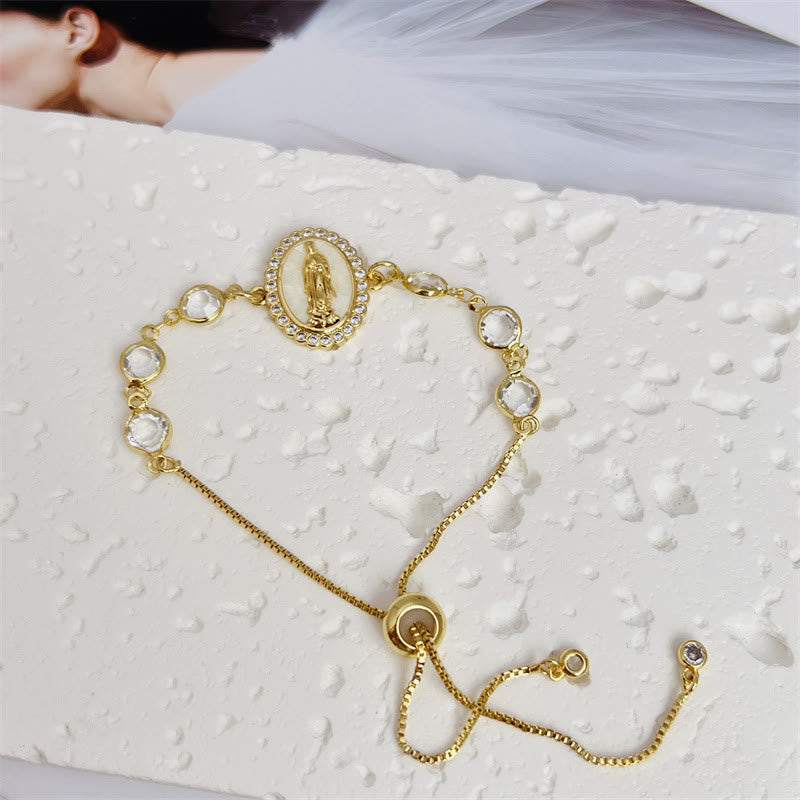 Multi-Color Zircon Our Lady Bracelet
