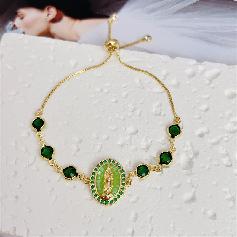 Multi-Color Zircon Our Lady Bracelet