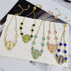 Multi-Color Zircon Our Lady Bracelet