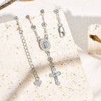 Our Lady & Crucifix Pendant Bracelet