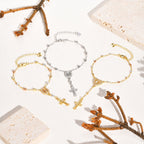 Our Lady & Crucifix Pendant Bracelet