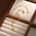 Our Lady & Crucifix Pendant Bracelet