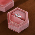 Silver Cross Wing Ring with Cubic Zirconia Accents