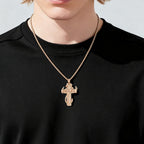 Hunting & Fishing Cross Pendant Necklace
