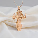 Hunting & Fishing Cross Pendant Necklace