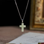 Glow-in-the-Dark Cross Necklace with Friendship Message Card