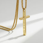 Cross Necklace with I Can Do All Things Inscription
