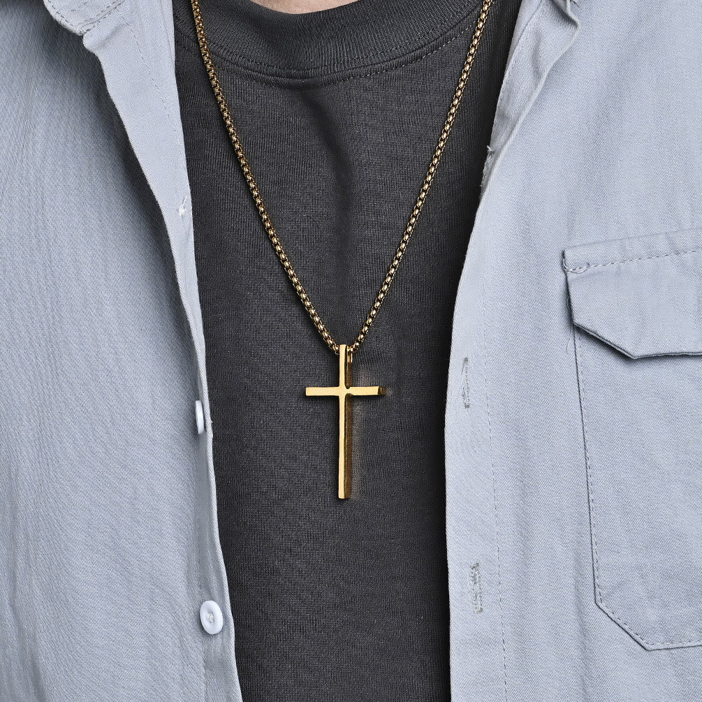 Cross Necklace with I Can Do All Things Inscription