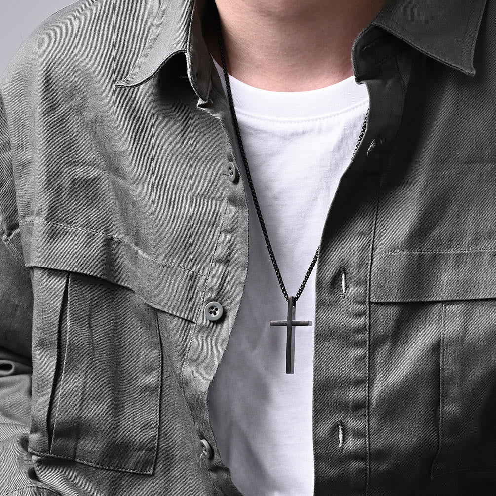 Cross Necklace with I Can Do All Things Inscription