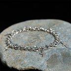 Curb Chain Bracelet with Dangling Cross Charms