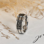 Bold JESUS Lettering Metal Ring