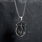 Dark Antiqued St. Michael Necklace