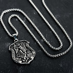 Dark Antiqued St. Michael Necklace