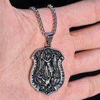 Dark Antiqued St. Michael Necklace