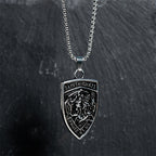 St. Michael Protect Us Shield Pendant Necklace