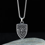 St. Michael Protect Us Shield Pendant Necklace