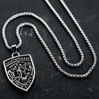 St. Michael Protect Us Shield Pendant Necklace