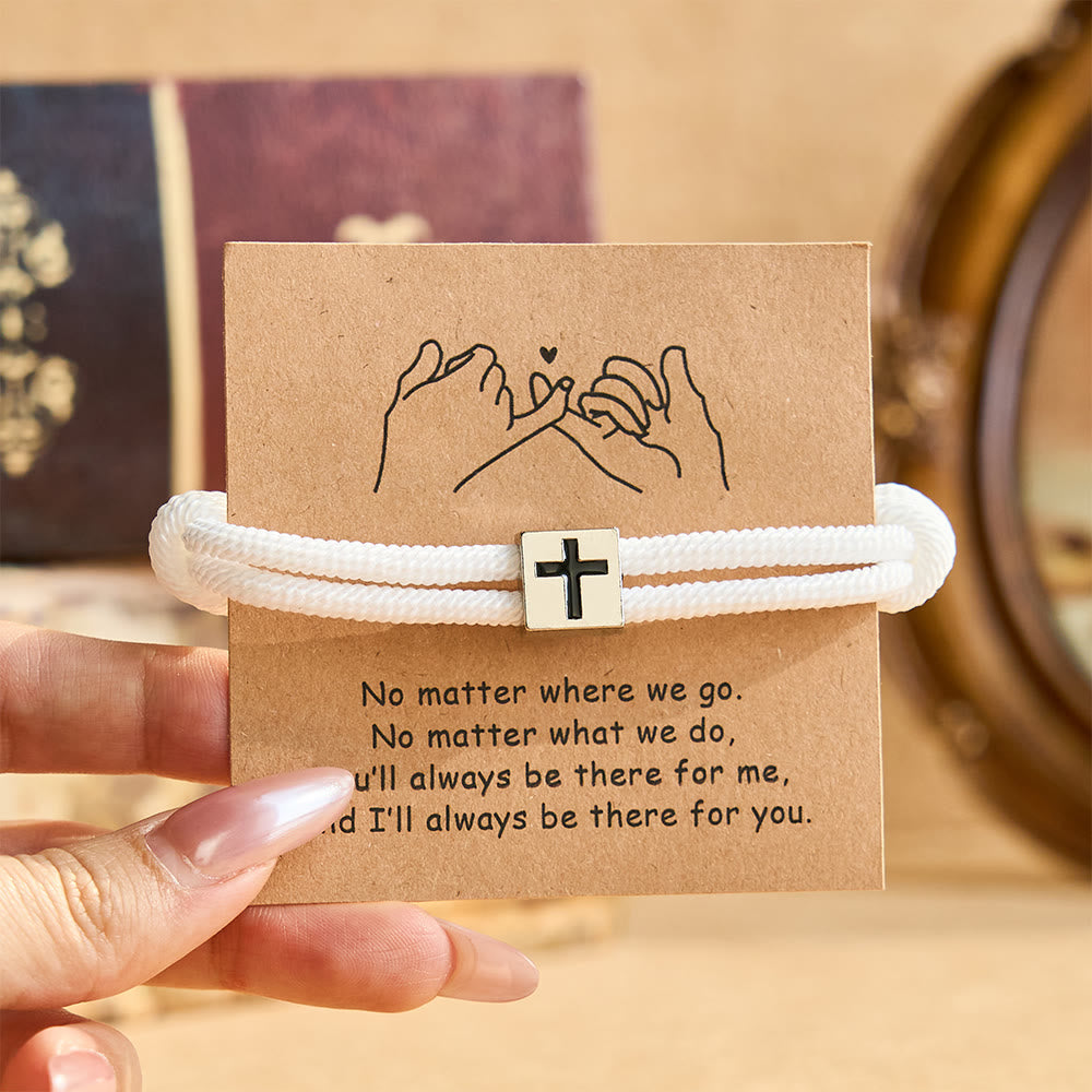 Milano Rope Cross Bracelet with Gift Card
