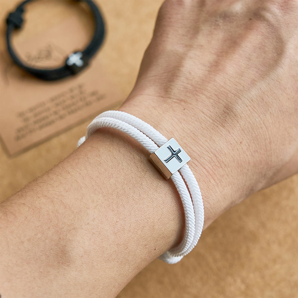 Milano Rope Cross Bracelet with Gift Card