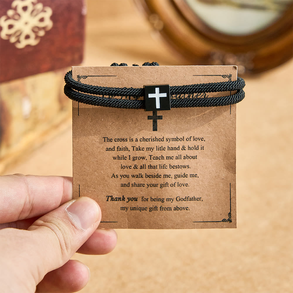 Milano Rope Cross Bracelet with Gift Card