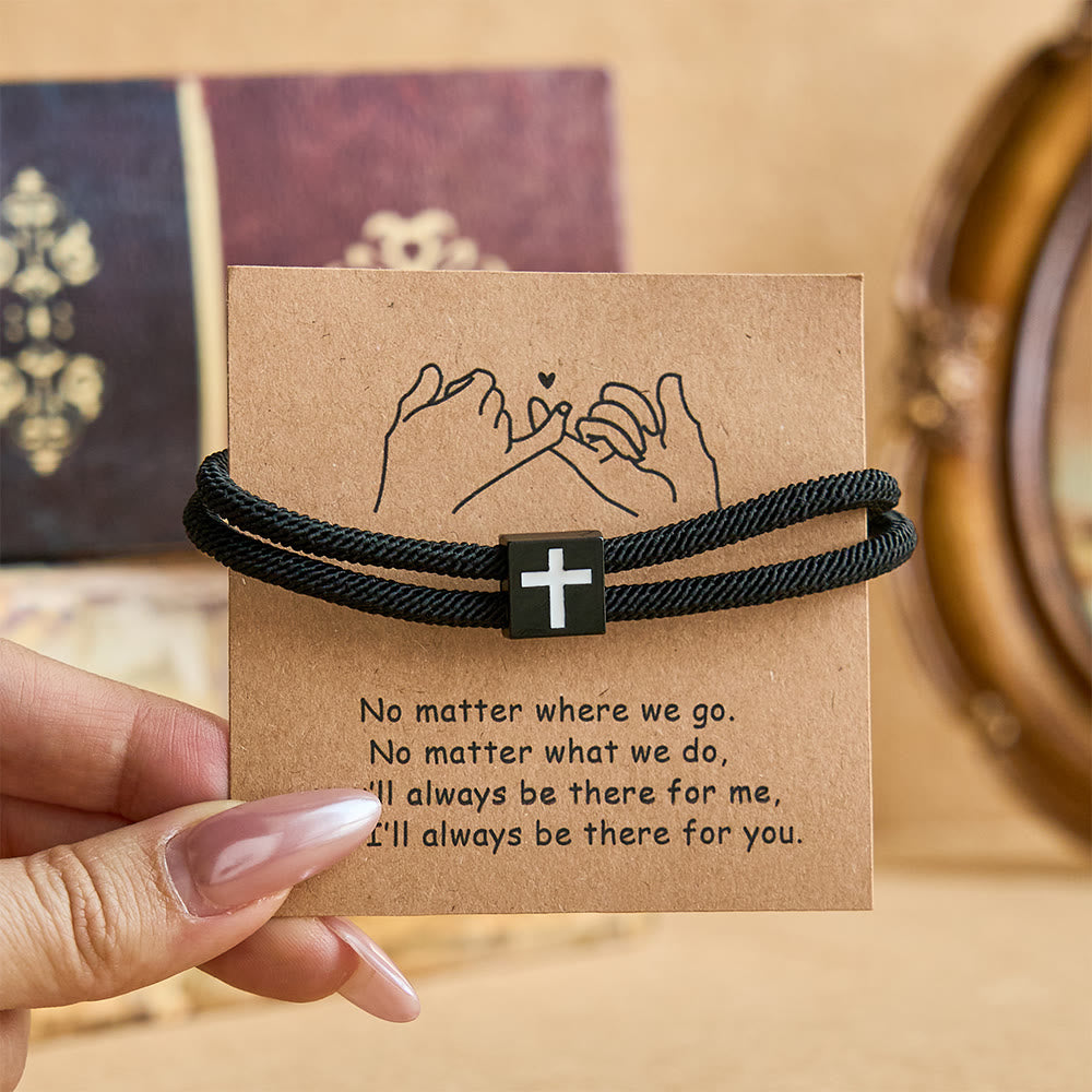 Milano Rope Cross Bracelet with Gift Card
