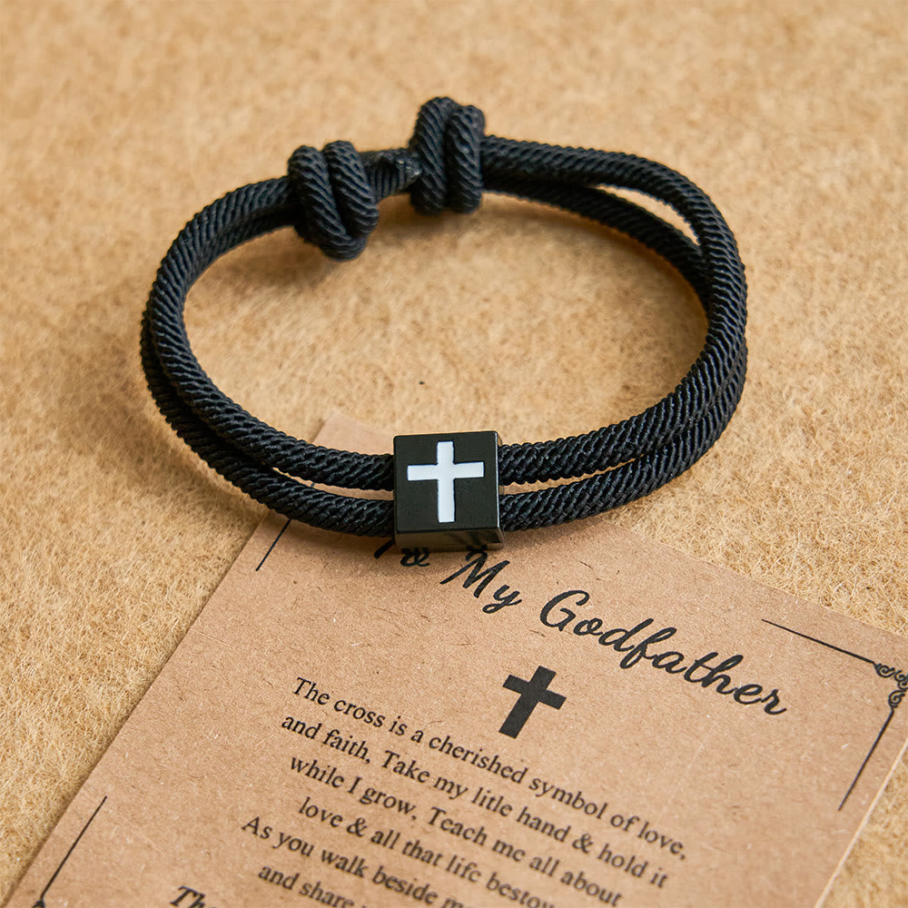 Milano Rope Cross Bracelet with Gift Card
