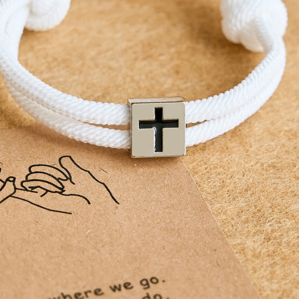Milano Rope Cross Bracelet with Gift Card